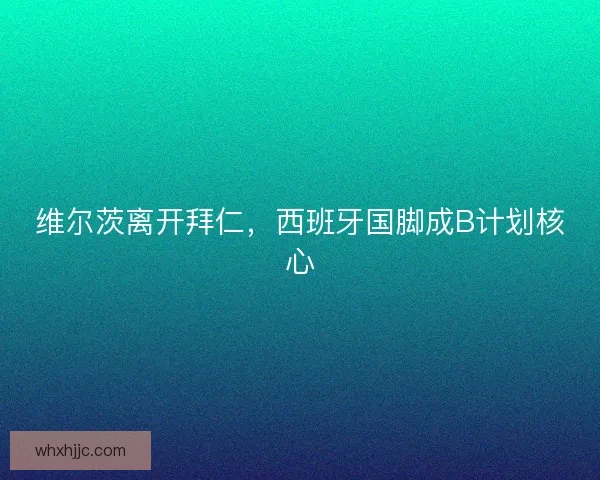维尔茨离开拜仁，西班牙国脚成B计划核心
